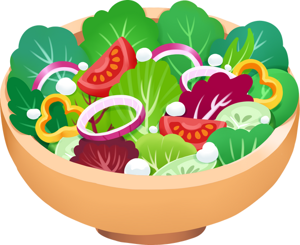 salad bowl handdrawn illustration