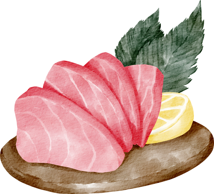 watercolor sashimi